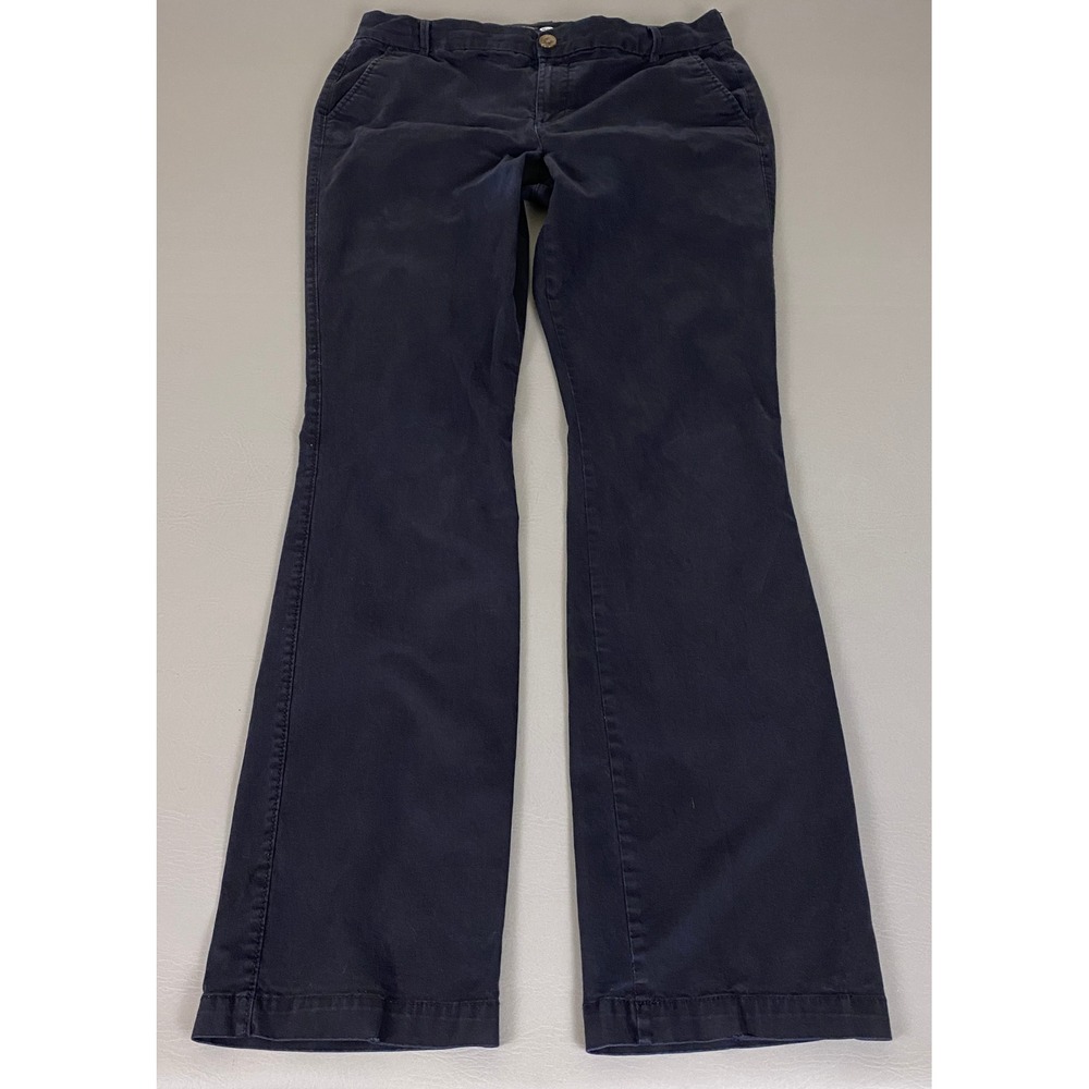 Old Navy Bootcut Pants Women's Size 12 Tall Khaki Navy Blue Stretch *Wear*